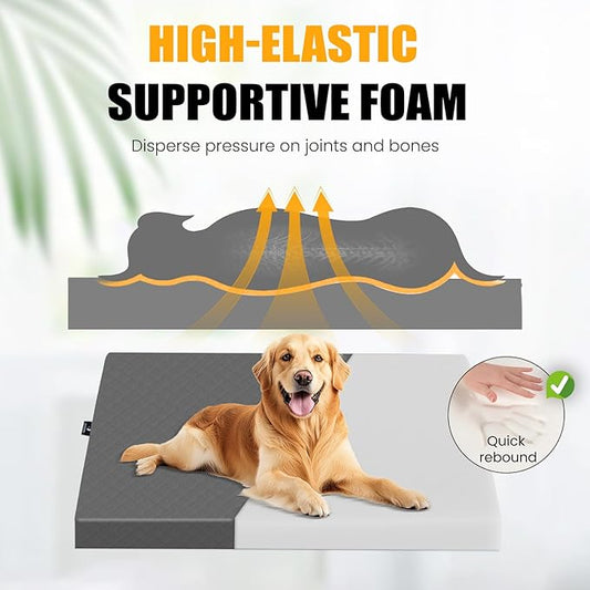 Car Dog Bed for Trunk, Non-Slip SUV Cargo Liner for Dogs, Travel Pet Mat Cushion with Supportive Foam, Removable Cover for Easy Cleaning, Suitable for SUV&Truck