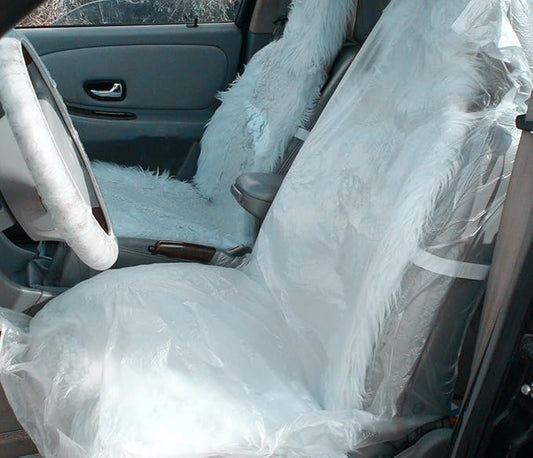 Moyishi Car Disposable Plastic Seat Covers Vehicle Protector Mechanic Valet Pet Seat Covers (50PCS)