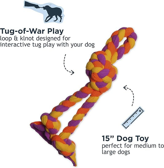 Tall Tails G.O.A.T. Greatest of All Toys Braided Soft Tug Toy for Dogs