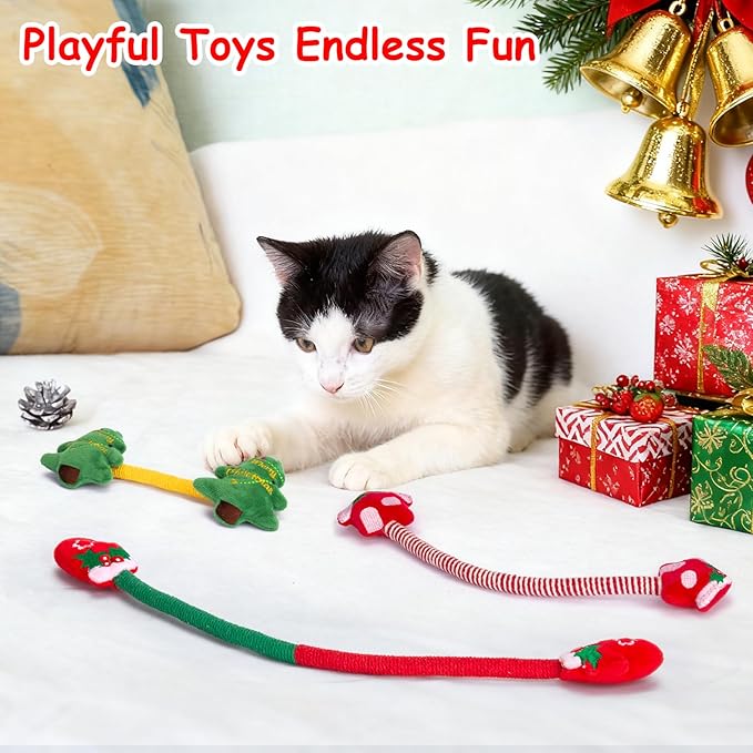 Retro Shaw Cat Chew Ropes 3PCS, Kitten Teething Toys for Indoor Cats, Natural Catnip Kicker Toys for Boredom Relief, Handmade Catnip Toys for Dental Health, Gift for Kitty