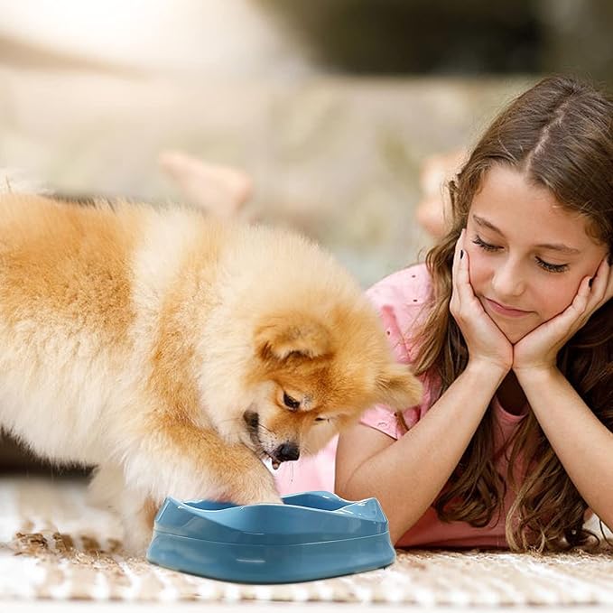 VANNON Slow Feeder Dog Bowls Non Slip Puppy Bowl Durable Dog Puzzle Feeder Bloat Stop Food Bowls for Puppy and Small Dogs, BPA Free, 2 Cups, Blue