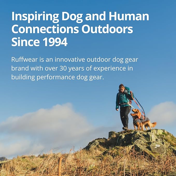 Ruffwear, Switchbak Hands‑Free Dog Leash, Adjustable 2.5–7 ft, Double‑Ended Lead with Lockable Crux Clips and Sliding V‑Rings, Waist‑Worn, Over‑Shoulder or Handheld, Blue Pool