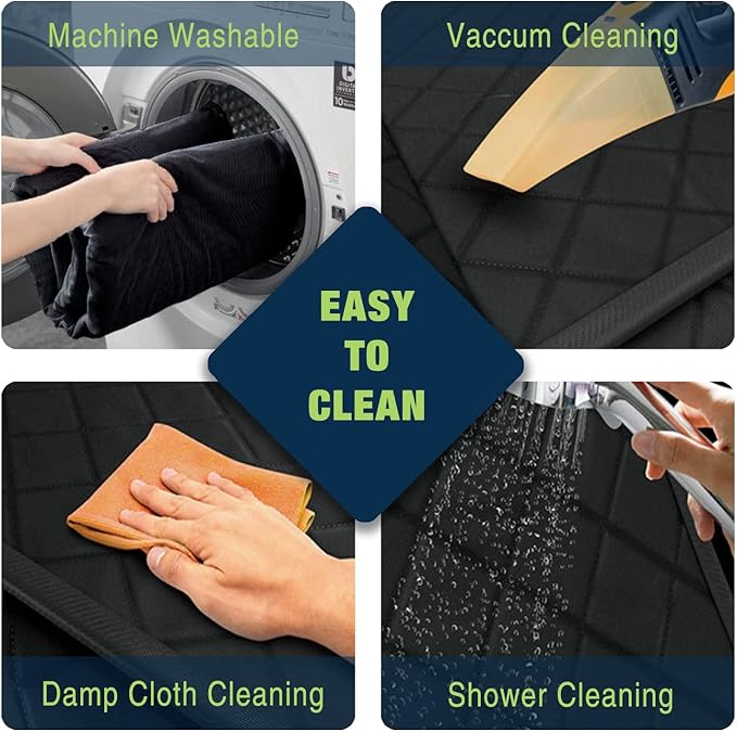NESTROAD Dog Car Seat Cover for Back Seat,Waterproof & Scratchproof & Hammock for Dogs Backseat Protection,600D Heavy Duty Dog Seat Cover for Cars, Trucks and SUVs(Black,53"×57")