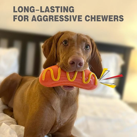 LiuMelinda Dog Chew Toys for Aggressive-Chewers - Indestructible Dog Toy for Aggressive Chewer(2-Pack),Tough Chew Toys for Dogs (Rubber)