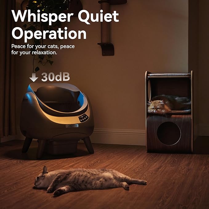 CATLINK Self Cleaning Cat Litter Box Open-X, 5G & 2.4G WiFi, Safe Anti-Pinch Automatic Litter Box Open Top, AI Waste Analysis Health Monitor, App, Odor Free - White/Large (Multi-Cat Household)