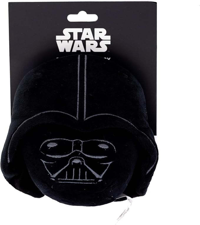Star Wars Dog Toy, Darth Vader Helmet Black Pet Toy, Plush, 3.5" x 6"
