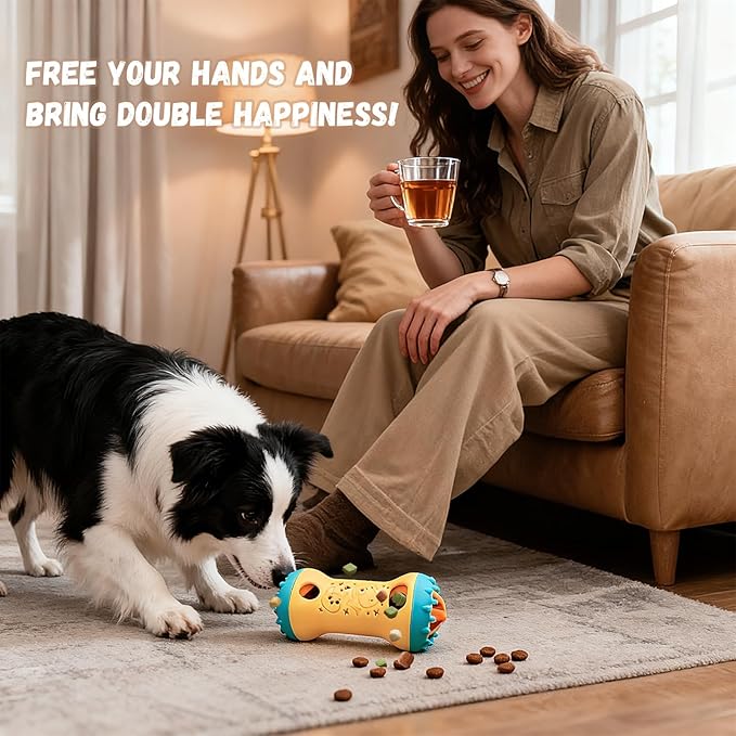 Dog Puzzle Toy, Interactive Dog Enrichment Toys for Adjustable Treat Dispensing Toys to Keep Them Busy, Dogs Enrichment for Brain Stimulation & Cognitive for Puppy & Smart Dogs Slow Feeder