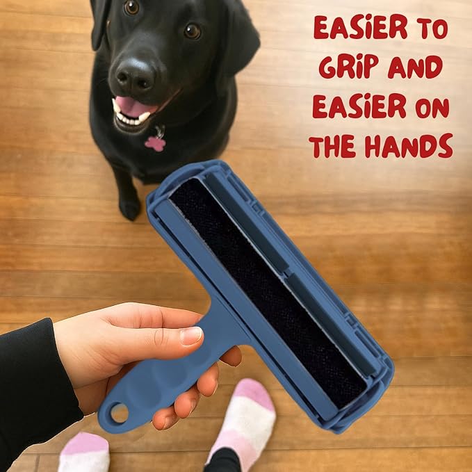 Reusable Pet Hair Remover Roller – Dog & Cat Hair Lint Remover for Furniture, Couch, Carpet, Car & Clothes – No Adhesives – Eco-Friendly- No Tape or Refills