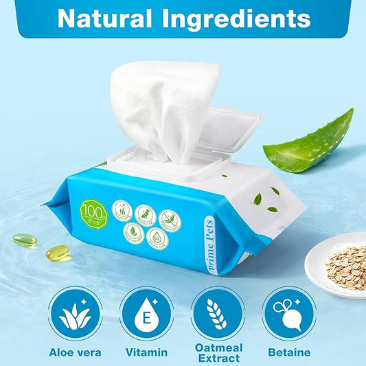 Prime Pets Dog Wipes for Paws and Butt, 600 Count, Pet Wipes for Dogs & Cats, 100% Fragrance Free, Deodorizing Puppy Wipes for Cleaning Face Eyes Ears Paws Teeth Body
