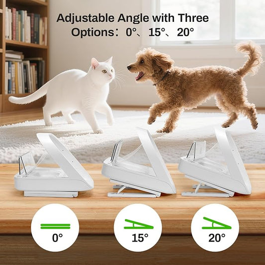 Feeder Adjustable Stand Compatible with SureFeed, 0°-20° Tilt Angle Adjustable-Holder for Pet Automatic Feeders-Raised Pet Feeding Station, Easy Installation