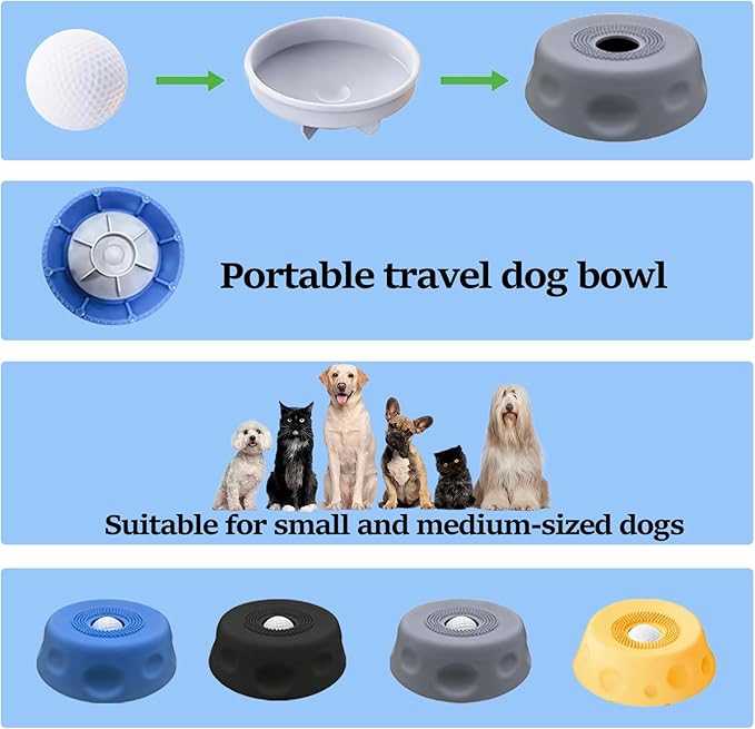 2026 new Upgrade Slow Feeder Dog Bowls - Interactive Liquid Slow Feeding Toys,Dog Lick Sphere | Dog Licking Bowl with Ball | for Yogurt Liquid Dietary Supplement Post-Op Nutrition (Yellow)