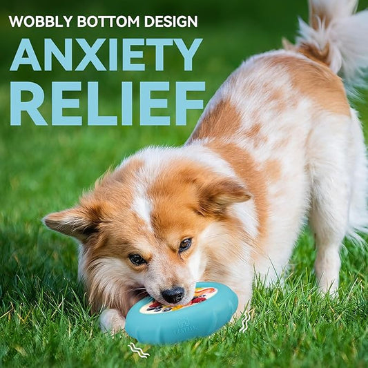 Dog Lick Bowl, Bestalk Wobbly Freeze Bowl Enrichment Feeder for Dogs, Anxiety Relief Lick Mat Puzzle Toy for Distraction, BPA Free Silicone, Dishwasher Safe(Teal,L)