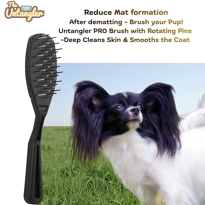Super-Groom Combs with Smooth Rotating Teeth for Painless Mat Removal (Royal Purple, 22 Coarse-Teeth)