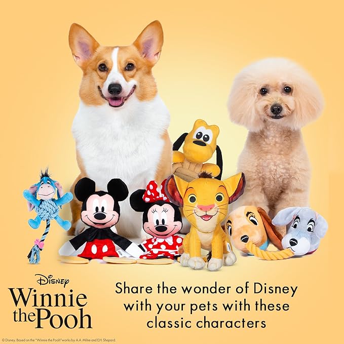 Disney for Pets Winnie The Pooh: Eeyore Rope Pet Toy Dog Toys | Rope Tug Toy for Dogs Inspired by Winnie The Pooh, 8 Inch