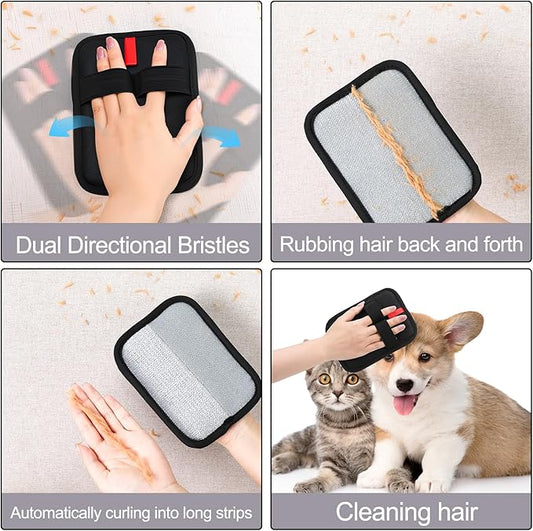 3 Pcs Pet Hair Remover Gloves Reusable Electrostatic Cat Dog Hair Remover Glove Pet Hair Removal Tool for Couch Furniture Curtain Carpet