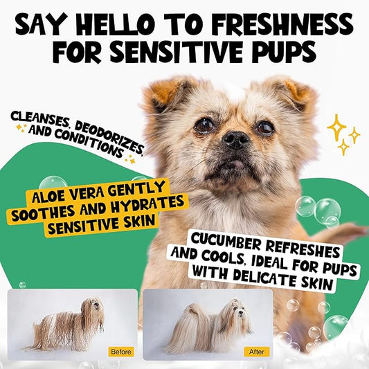 Dog Shampoo & Conditioner for Smelly Dogs - Zesty Zoomies Dog Shampoo for Itchy Skin Relief - Hypoallergenic Pet Shampoo for Conditioner, Moisturizing & Itching.