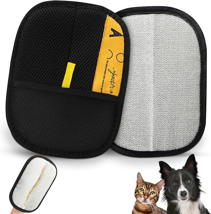 1 pcs Electrostatic Pet Hair Remover Gloves, Reusable Cat Dog Electrostatic Hair Remover Grooming Glove Tool, Pet Hair Removal Gloves Brush.