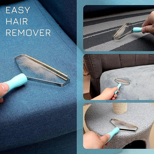 Pet Hair Removal Glove 4-in-1 Premium Dog Cat Hair Removal Glove & Brush Set Electrostatic Pet Hair Remover for Furniture Carpet Car Complete Grooming Bundle with Lint Remover Reusable Magic Brush