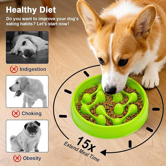 Slow Feeder Dog Bowls, Maze Dog Bowl Slow Feeder for Healthy Eating, Non-Slip Dog Food Bowl, Food-Grade Puppy Bowl, Slow Feeder Cat Bowl & Cat Food Bowl, Puzzle Dog Bowls for Small & Medium Pets