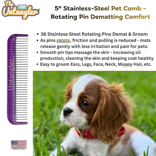Pet Comb (5", Royal Purple)