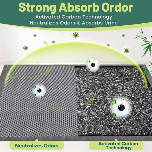 Gimars XL 28"x34" 6-Layer Ultra Abolsorbent Pee Pads for Dogs, Leak-Proof Carbon Dog Puppy Pads, Odor-Control & Quick Dry Dog Training Pads 30 Counts Charcoal