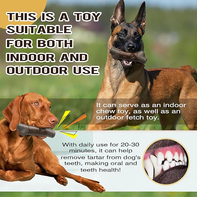 Large Size Indestructible Squeaky Dog Chew Toy for Medium/Large Aggressive Chewers Breed Dogs Durable Squeak Bone Teething Crate Toys Indoor/Outdoor