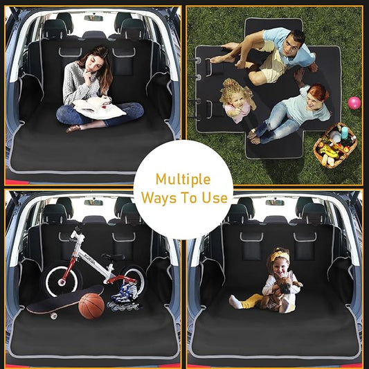 Cargo Liner for Dogs Waterproof PetCargo Liner with Side Flaps Large SizeUniversal Fit Area with Side and BumperProtector SUV Pet Cargo Liner