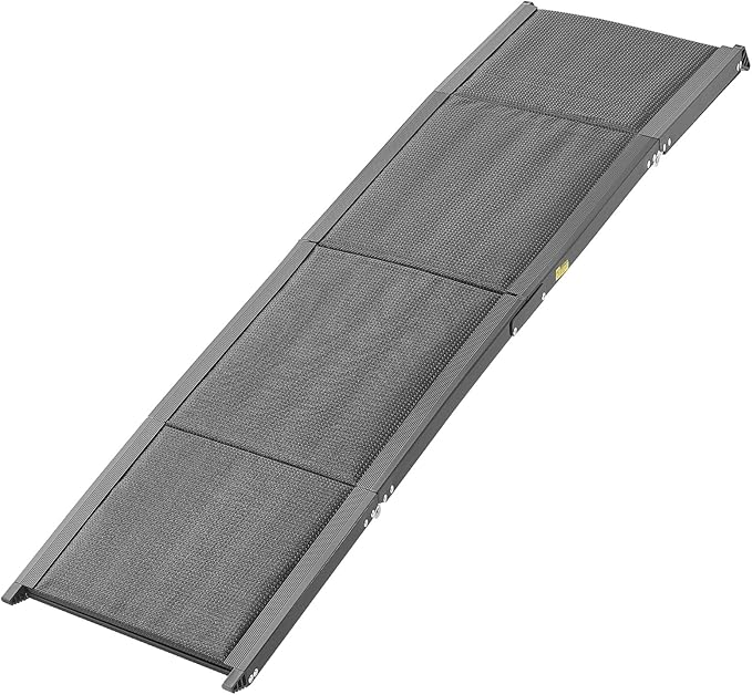 VEVOR Dog Ramp for Cars, 71" L x 17" W, Folding Pet Ramps for Medium & Large Dogs up to 250lbs, Pet Stair Ramp with Non-Slip Oxford Fabric Surface, Portable Outdoor Dog Car Ramps for SUV & Truck