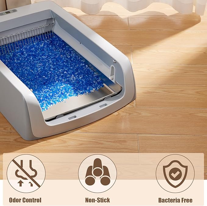 Yangbaga Stainless Steel Reusable Litter Tray, Compatible with Petsafe Scoop-Free Self-Cleaning Litter Box, Efficient Poop Collecting Design, Odor Control & Rust-Proof, Money-Saving Litter Box