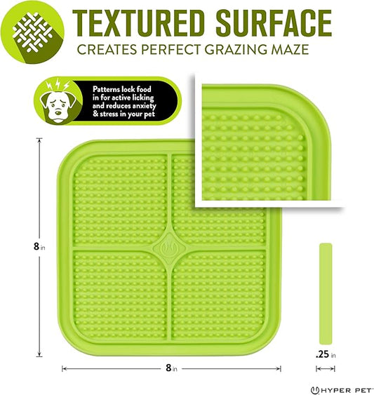 Hyper Pet IQ Treat Lick mat for Dogs, Dog Slow Feeder & Cat Lick mats | Great Alternative to Slow Feeder Bowls & Cat Feeders | Perfect Dog Licking mat, Cats Puzzle & Enrichment Toys
