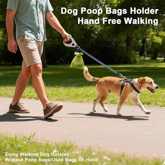 4PCS Dog Poop Bag Holder, Waste Bag Holder, Dog Poop Bag Carrier, Hand Free Holder, Metal Holder
