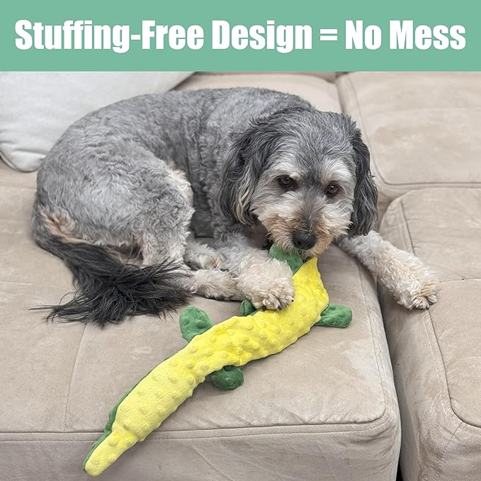 SPOT Skinneeez Extreme Triple Squeak Crocodile - Durable, Stuffing-Free Dog Toy with Rip-Stop Mesh & 3 Jumbo Squeakers, For Aggressive Chewers - Perfect for Medium to Large Dogs & Puppies, 24 inch