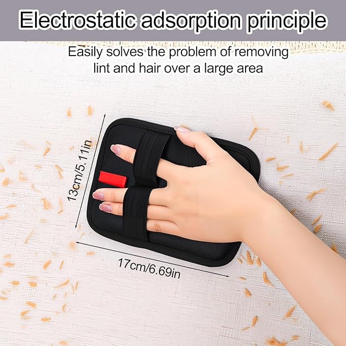 3 Pcs Pet Hair Remover Gloves Reusable Electrostatic Cat Dog Hair Remover Glove Pet Hair Removal Tool for Couch Furniture Curtain Carpet