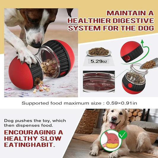 Interactive Dog Puzzle Toy – Treat Dispensing Slow Feeder for Small, Medium & Large Dogs – Mental Stimulation, IQ Training & Boredom Buster Adjustable Enrichment Toy for Healthy Eating Habits