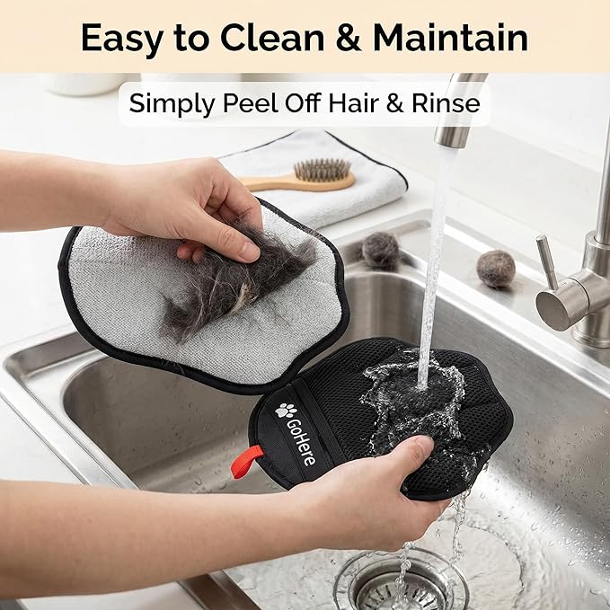 Pet Hair Removal Glove, Magic Brush Electrostatic Mitt for Cats & Dogs, Reusable Grooming Gloves, Pet Hair Remover Tool for Couch, Carpet, Clothes, Car Seat, Laundry
