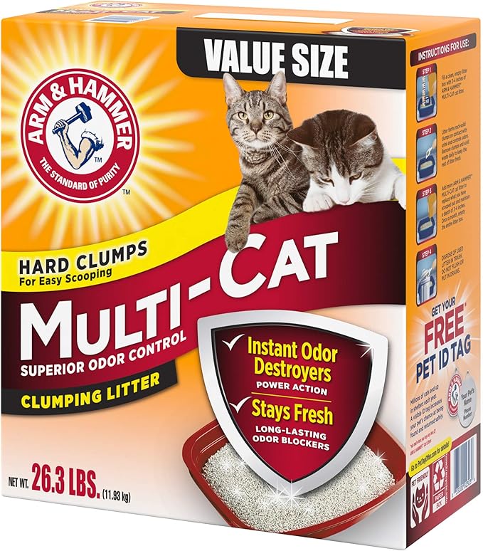 Arm & Hammer MultiCat Clumping Litter, Scented 26.3lb