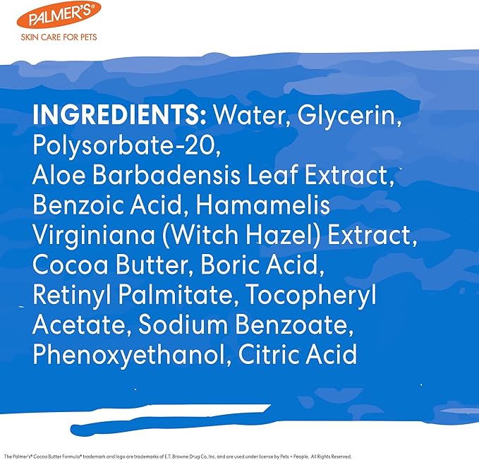 Palmer’s for Pets Face and Eye Dog Wipes with Cocoa Butter, Gentle Tear Stain and Facial Cleaning Wipes for Sensitive Areas and Daily Grooming Care, Unscented, 100 Count