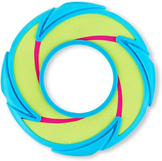 Neon Fetch and Play Buddy Dog Toy - Soft Dog Frisbee, Glow in The Dark Flying Disc, Lightweight Durable Fetch Toy. (Pack of 2)