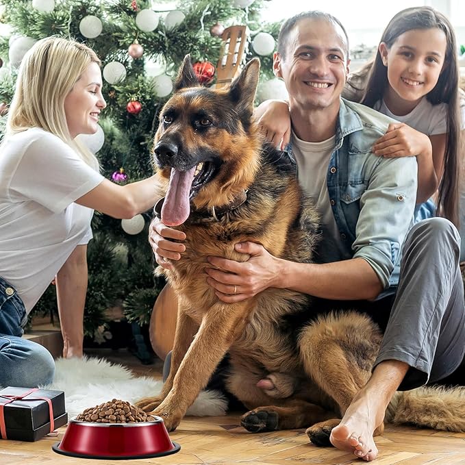 Roshtia 6 Pcs 30 oz Stainless Steel Dog Bowl, Dog Food Water Bowl with Anti Skid Silicone Base Stackable Dishwasher Safe Pet Puppy Dishes for Medium Large Dogs Cat Multipet Families