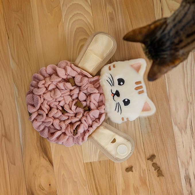 Catstages Snuffle Mat for Cats - Interactive Foraging Toy with Hidden Treats, Non-Slip Base, and Hunting Stimulation for Mental and Physical Activity