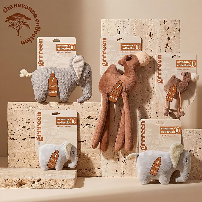 Dog Toys | Plush Toy Elephant Stuffed Animal for Dogs | Medium Eco Friendly Toy - Easy to Clean and Made from Non Toxic Materials