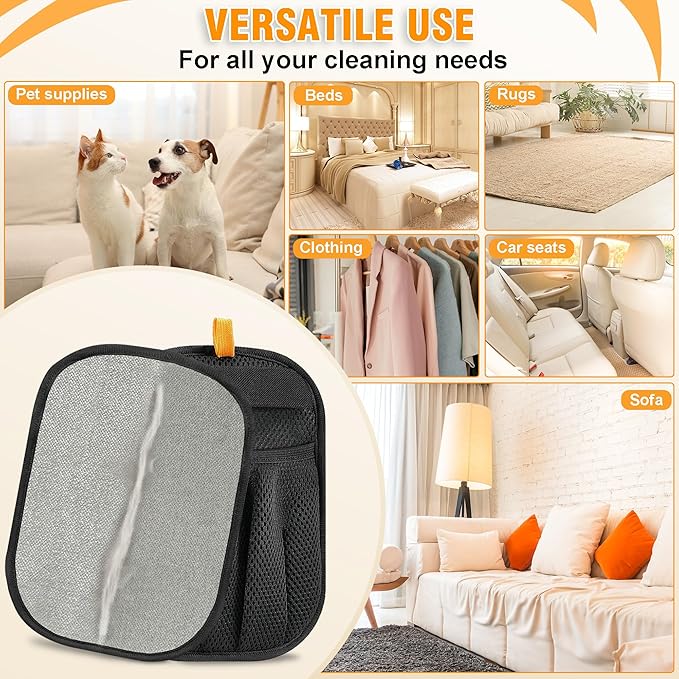 Pet Hair Removal Glove for Cats & Dogs, Upgraded Five-Finger Electrostatic Pet Hair Remover Glove, Reusable Tool for Couch, Carpet, Laundry & Car Seat