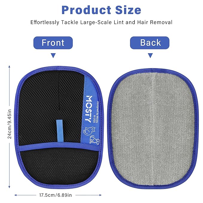 Pet-Hair-Removal-Glove, Reusable Cat & Dog Deshedding Glove for Sofa, Furniture, Couch, Carpet, Car Seat, Efficient-Double-Sided-Electrostatic-Pet-Grooming-Mitt, Quick Cleaning Fur Remover Tool 1PCS