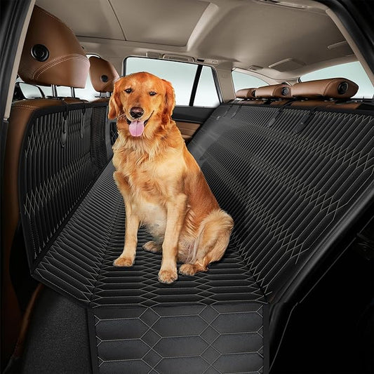 Magnelex Dog Car Seat Cover. 6-in-1 Dog Hammock for Cars, Trucks & SUVs. Seat Cover for Back Seat with Mesh Window. Waterproof and Nonslip Back Seat Pet Cover for Dogs, Large Size