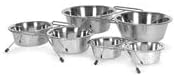 Jeffers Pet Low Profile Stainless Steel Double Diner Pet Bowls with Non-Skid Frame – Dog Bowls & Cat Bowls for Food, Water, Milk, Wet or Dry Pet Food, Puppy, Kitten Feeding Station Set - 16 oz