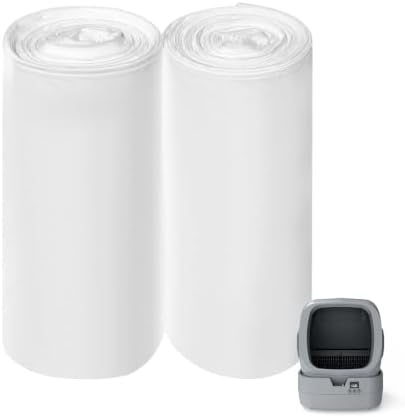 Dedicated to UPFAS Automatic Cat Litter Box Liners, Small Garbage bag, 20 Count per Roll, 2 Rolls, Tear, Multi-Use for Cat litter box, Self Clean Little Box, Kitchen, bathroom, tabletop trash can by UPFAS