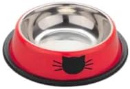 3 Pack Printed Stainless Steel Cat Bowls – 8.1 fl oz Anti-Skid Food & Water Cat Feeding Bowls|Cat Dish for Food and Water Bowl|Cat Feeding Bowl for Kitten (Grey, Black & Red) - Image 7