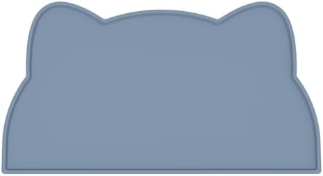 Cat Food Mat, Silicone Non Slip Dog Bowl Mat Waterproof Cat Feeding Mat Stop Food Spills and Water Messes Out to Floor Pet Food Mat (Stone Blue, 20" x 12") by TOKAYIFE