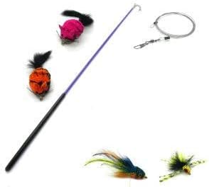Teaser Wand with 4 Cat Teasers Refills - Purple