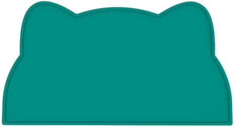 Cat Food Mat, Silicone Pet Feeding Mat for Floor Non-Slip Waterproof Dog Water Bowl Tray Cushion (17" x 10", MARRS Green) by TOKAYIFE
